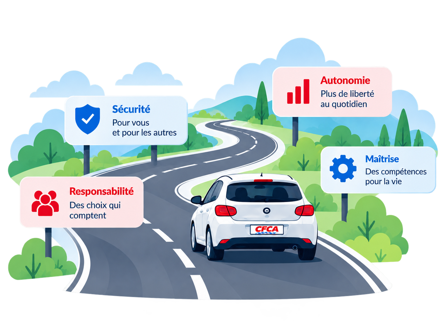 Sécurité, autonomie, maîtrise et responsabilité dans la formation à la conduite
